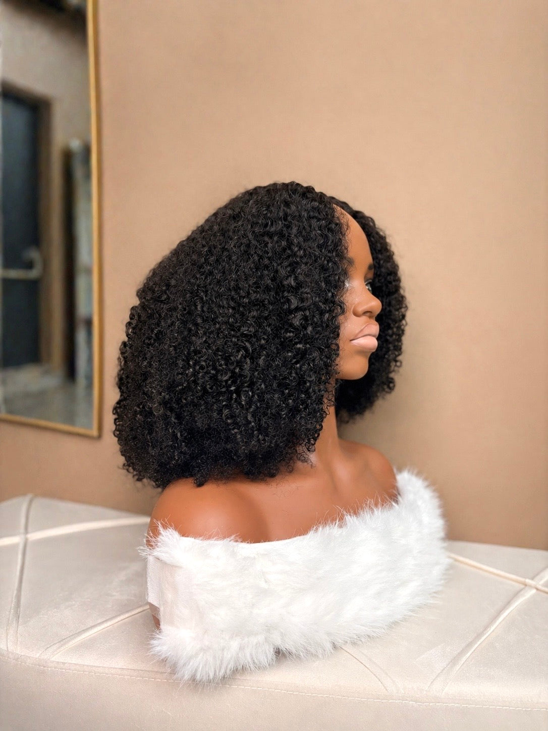 AFRO CURLY V-PART WIG 20”