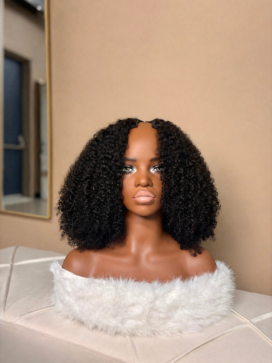 AFRO CURLY V-PART WIG 20”